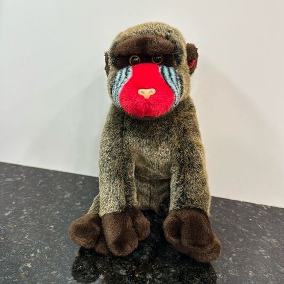 Cheeks Baboon 12 Inch TY The Beanie Buddies Collection 2001 Stuffed Monkey Plush - Picture 1 of 8